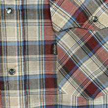 Load image into Gallery viewer, Vintage Levi's "Regular Fit" Western Style Plaid Check Popper Long Sleeve Shirt