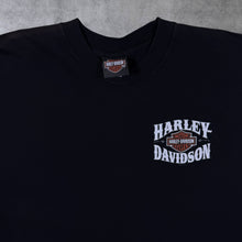 Load image into Gallery viewer, Vintage Harley Davidson Motorcycles (2006) "Qatar" Biker Tourist Graphic Black T-Shirt