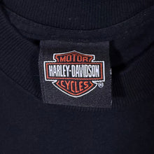 Load image into Gallery viewer, Vintage Harley Davidson Motorcycles (2006) "Qatar" Biker Tourist Graphic Black T-Shirt