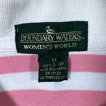 Load image into Gallery viewer, Vintage 90’s Boundary Waters Striped Button Collared Sweatshirt