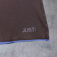 Load image into Gallery viewer, Early 00's Just Togs "Bucked Off" Embroidered Spellout Y2K Women's Brown T-Shirt