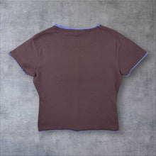 Load image into Gallery viewer, Early 00's Just Togs "Bucked Off" Embroidered Spellout Y2K Women's Brown T-Shirt