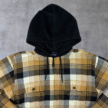 Load image into Gallery viewer, Vintage Puritan Plaid Check Flannel Fleece Hooded Padded Zip Shirt Jacket