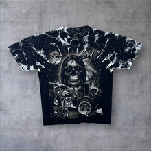 Load image into Gallery viewer, Vintage Survivors Gothic Biker Native American Graphic Bleach Tie Dye Effect T-Shirt