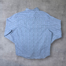 Load image into Gallery viewer, Vintage Capsule Western Style Floral Patterned Blue Popper Cotton Long Sleeve Shirt