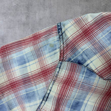 Load image into Gallery viewer, True Religion Cowboy Western Plaid Check Popper Button Cotton Long Sleeve Shirt