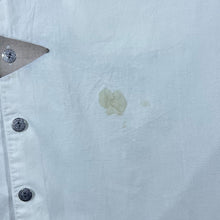 Load image into Gallery viewer, Vintage Patterned Trim White Cotton Short Sleeve Button Shirt