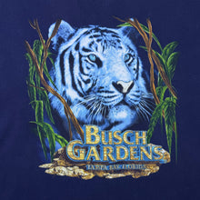 Load image into Gallery viewer, Vintage Wild Gear "Busch Gardens" Florida USA Wildlife Tourist Navy Blue T-Shirt