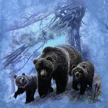 Load image into Gallery viewer, Vintage The Mountain Grizzly Bear Animal Wildlife Blue Tie Dye Cotton T-Shirt