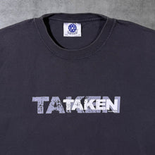Load image into Gallery viewer, Taken (2008) Movie Promo Logo Spellout Graphic Faded Black T-Shirt