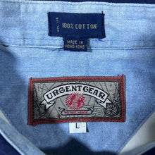 Load image into Gallery viewer, Vintage 90's Urgent Gear Colour Block Short Sleeve Button-Down Shirt