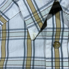 Load image into Gallery viewer, Hollister White Grey Yellow Western Plaid Check Popper Long Sleeve Shirt