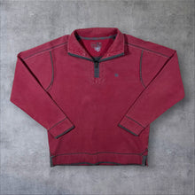 Load image into Gallery viewer, FatFace Classic Embroidered Mini Logo Washed Red 1/4 Zip Sweatshirt