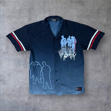 Load image into Gallery viewer, Early 00's WXY "Gang Control" Y2K Hip Hop Graphic Blue Polyester Shirt