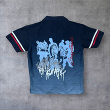 Load image into Gallery viewer, Early 00's WXY "Gang Control" Y2K Hip Hop Graphic Blue Polyester Shirt