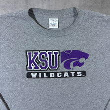 Load image into Gallery viewer, Vintage Delta KSU Wildcats Made In USA College Graphic Long Sleeve Grey T-Shirt