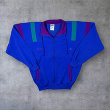 Load image into Gallery viewer, Vintage 90's Puma Purple Blue Green Colour Block Tracksuit Track Jacket