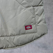 Load image into Gallery viewer, Dickies Faux Brown Leather Panel Padded Puffer Gilet Vest Jacket