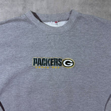 Load image into Gallery viewer, Vintage NFL Green Bay Packers Embroidered Football Logo Grey Sweatshirt