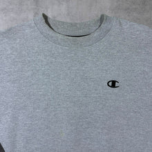 Load image into Gallery viewer, Champion Eco Classic Embroidered Mini Logo Grey Crewneck Sweatshirt