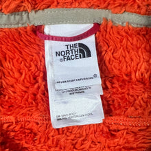 Load image into Gallery viewer, The North Face TNF Orange Fleece Lined Zip Grey Hoodie Top