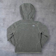Load image into Gallery viewer, The North Face TNF Orange Fleece Lined Zip Grey Hoodie Top