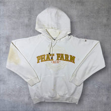 Load image into Gallery viewer, Early 00's Phat Farm Y2K Hip Hop Embroidered Spellout Distressed White Hoodie