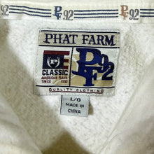 Load image into Gallery viewer, Early 00's Phat Farm Y2K Hip Hop Embroidered Spellout Distressed White Hoodie