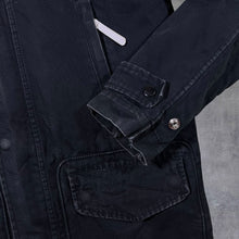 Load image into Gallery viewer, Adidas Originals Fleece Lined Black Cotton Hooded Mod Parka Jacket Coat