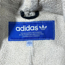 Load image into Gallery viewer, Adidas Originals Fleece Lined Black Cotton Hooded Mod Parka Jacket Coat