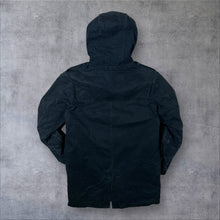 Load image into Gallery viewer, Adidas Originals Fleece Lined Black Cotton Hooded Mod Parka Jacket Coat