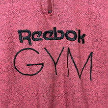 Load image into Gallery viewer, Vintage 90's Reebok GYM Embroidered Spellout 1/4 Zip Red Pullover Hoodie