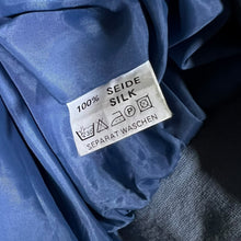 Load image into Gallery viewer, Vintage 90's 100% Silk Classic Blue Lightweight Zip Bomber Jacket