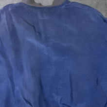 Load image into Gallery viewer, Vintage 90's 100% Silk Classic Blue Lightweight Zip Bomber Jacket