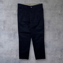 Load image into Gallery viewer, Wrangler "Pleated Front" Classic Black Straight Leg Cotton Chino Trousers