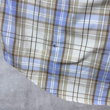 Load image into Gallery viewer, Timberland Blue Beige White Plaid Check Cotton Button-Down Long Sleeve Shirt