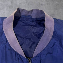 Load image into Gallery viewer, Vintage 90's Reine Seide 100% Silk Blue Lightweight Zip Bomber Jacket