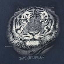Load image into Gallery viewer, The Mountain "Save Our Species" Tiger Animal Wildlife Graphic Black Cotton T-Shirt