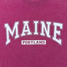 Load image into Gallery viewer, Maine "Portland" USA Souvenir Tourist Spellout Graphic Red Cotton T-Shirt
