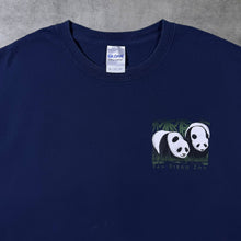 Load image into Gallery viewer, San Diego Zoo USA Panda Animal Wildlife Tourist Souvenir Navy Blue Cotton T-Shirt