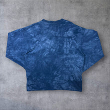 Load image into Gallery viewer, Vintage The Mountain (1998) Native American Wolf Wildlife Blue Tie Dye Long Sleeve T-Shirt
