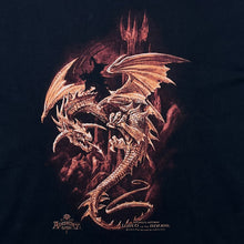 Load image into Gallery viewer, Vintage Alchemy Gothic (2002) "Storm Rider" Goth Fantasy Dragon Graphic Black T-Shirt