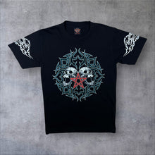 Load image into Gallery viewer, Early 00's Rock Eagle Goth Tribal Skull Pentagram Graphic Black T-Shirt