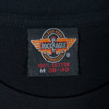 Load image into Gallery viewer, Early 00's Rock Eagle Goth Tribal Skull Pentagram Graphic Black T-Shirt