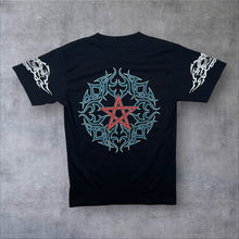 Load image into Gallery viewer, Early 00's Rock Eagle Goth Tribal Skull Pentagram Graphic Black T-Shirt