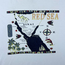 Load image into Gallery viewer, Vintage Red Sea Egypt Map Souvenir Graphic White Cotton T-Shirt