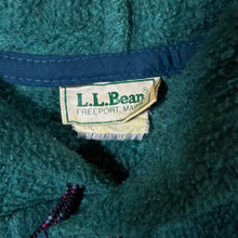 Load image into Gallery viewer, Vintage 90's L.L.Bean Mini Logo Snap Button Green Pullover Fleece Hoodie