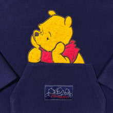 Load image into Gallery viewer, Vintage Disneyland Paris Winnie The Pooh Navy Blue Fleece Hoodie