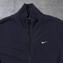 Load image into Gallery viewer, Nike Classic Embroidered Mini Swoosh Logo Black Full Zip Sweatshirt