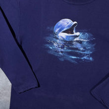 Load image into Gallery viewer, Vintage Harlequin Dolphin Animal Wildlife Graphic Navy Blue Sweatshirt